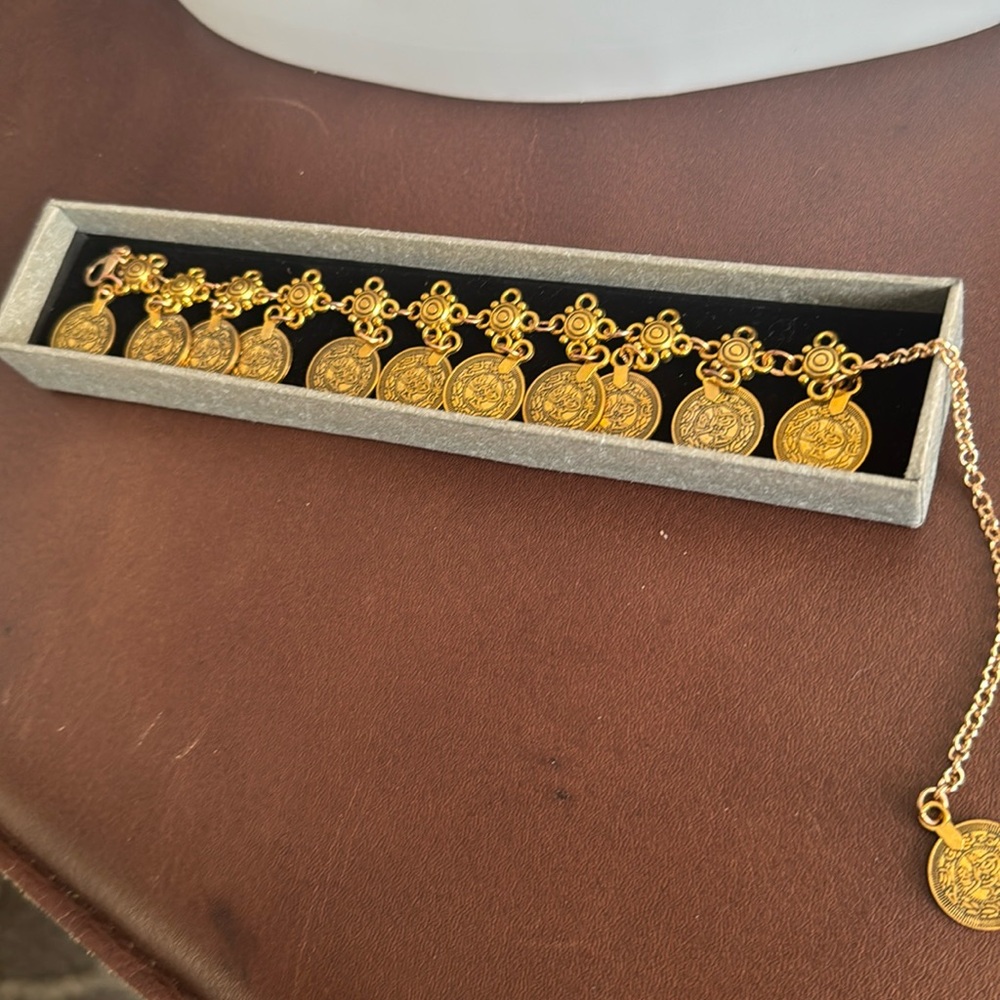Coin bracelet costume jewelry